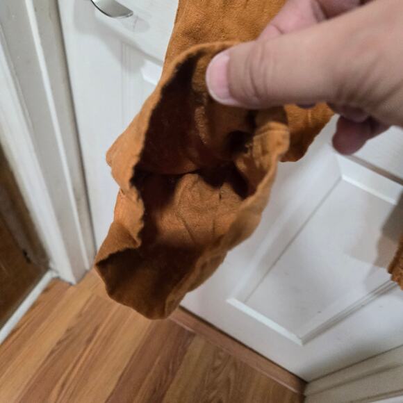 Old Navy Linen Blend High Rise Pants Tiger Eye Medium Tall - Picture 7 of 9